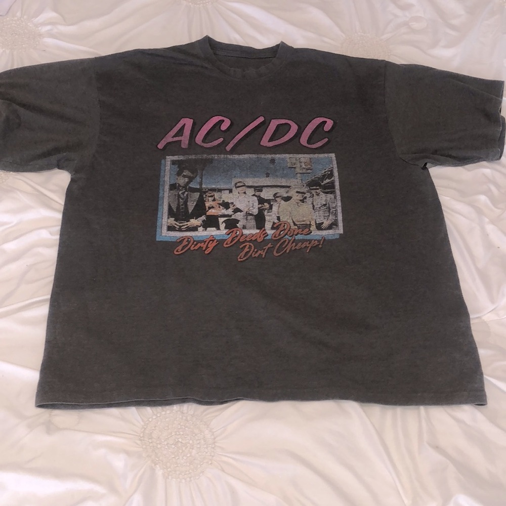 AC/DC GUN METAL GRAY GRAPHIC TSHIRT